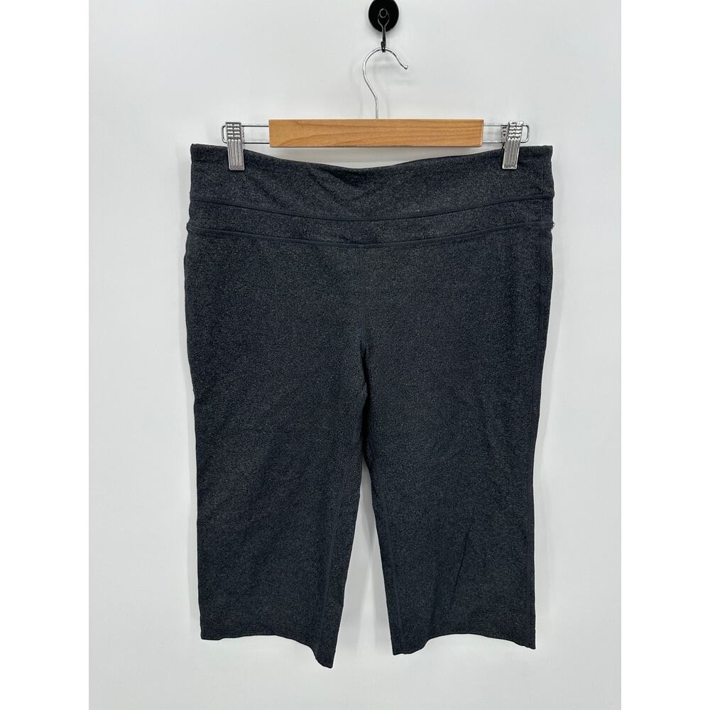 Prana Capri Pants Women Large Dark Gray Stretch Cropped Outdoor Active